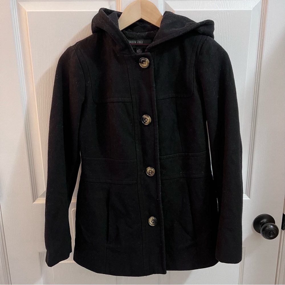 XS Womens Wool Blend Peacoat Jacket